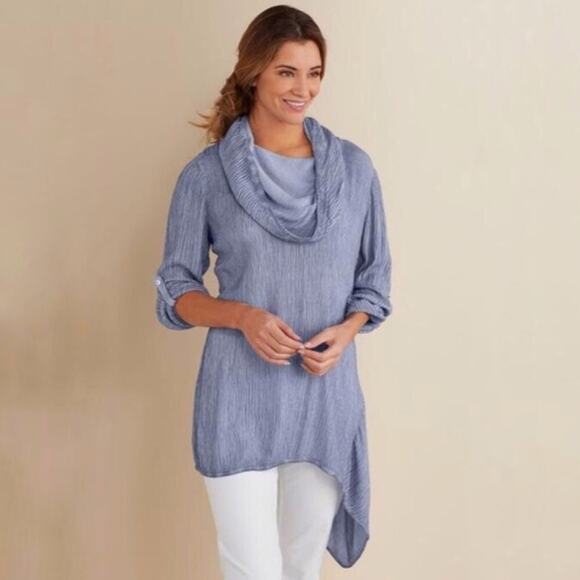Soft Surroundings Asymmetrical Gauze Tunic Top XS - Picture 5 of 5